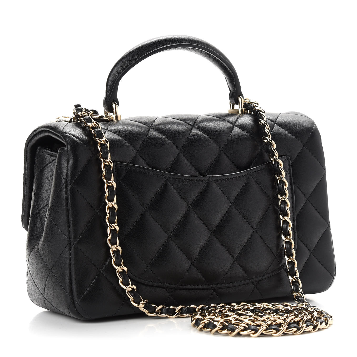 Túi Chanel Mini Flap Bag Gold Black AS3731B1011194305